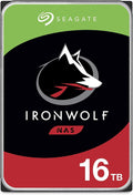 Seagate Ironwolf 16TB NAS Internal Hard Drive HDD – CMR 3.5 Inch SATA 6GB/S 7200 RPM 256MB Cache for Raid Network Attached Storage, with Rescue Service (ST16000VN001)