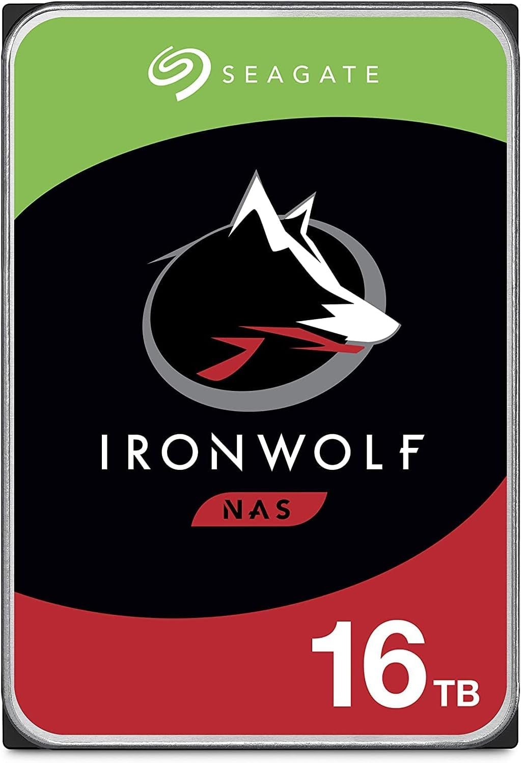 Seagate Ironwolf 16TB NAS Internal Hard Drive HDD – CMR 3.5 Inch SATA 6GB/S 7200 RPM 256MB Cache for Raid Network Attached Storage, with Rescue Service (ST16000VN001)