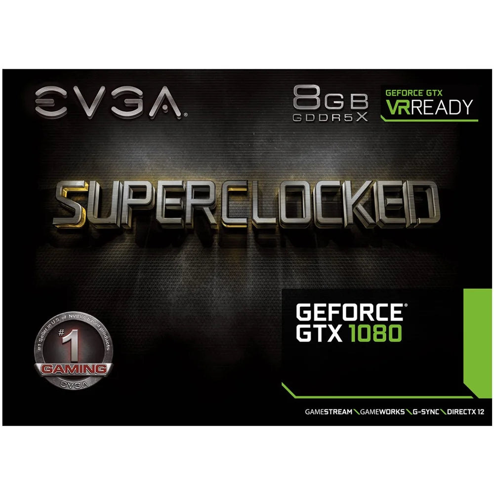 EVGA NVIDIA Geforce GTX 1080 SC 8GB PCI Express 3.0 Graphics Card