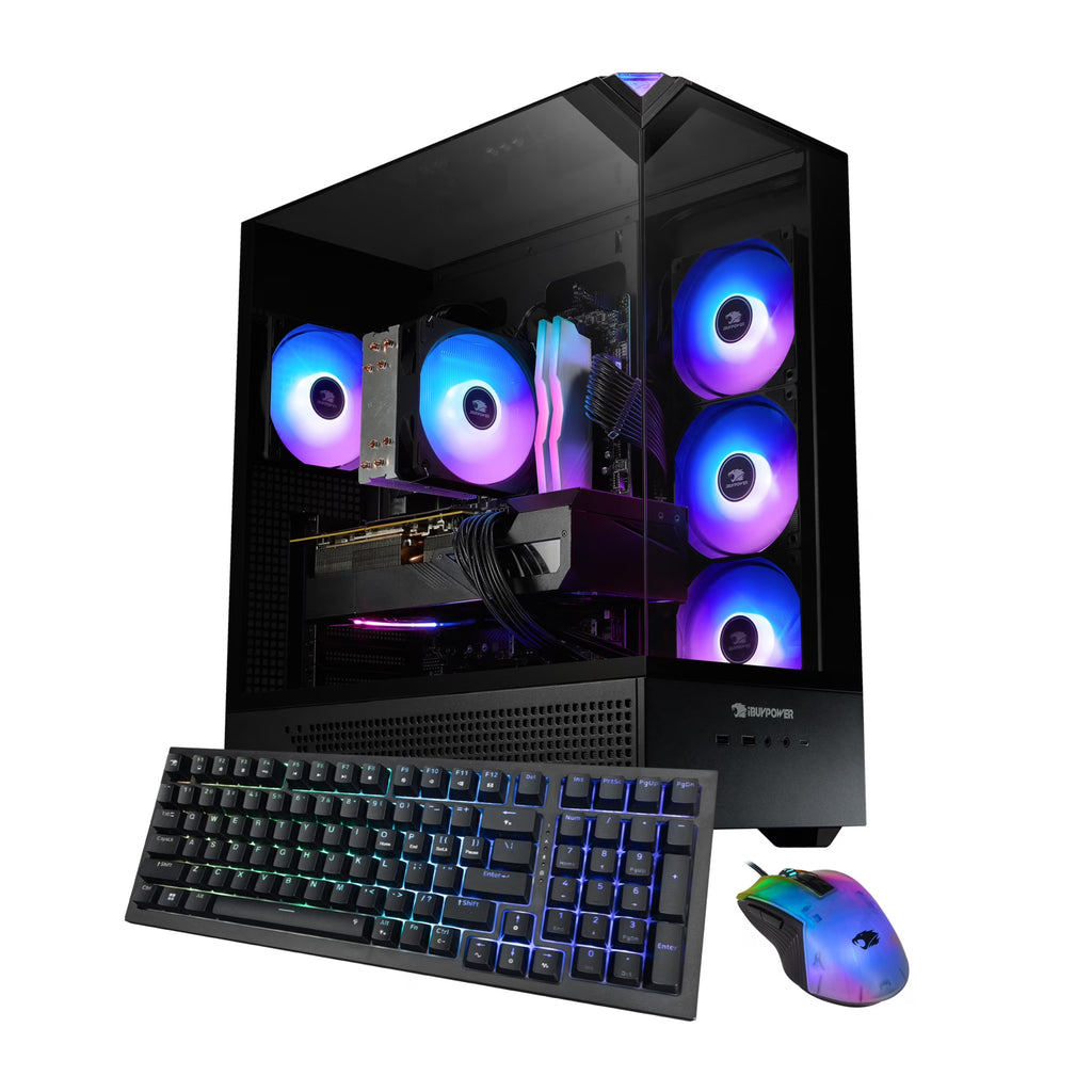 Ibuypower Element Black Gaming PC Desktop Computer Intel Core I9 14900F, NVIDIA Geforce RTX 5070 12GB, 32GB RAM, 1TB SSD, Windows 11, EBI9N5702