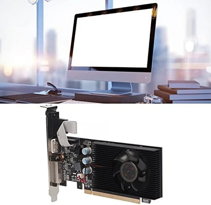 610 Graphics Card, 2GB DDR3, Support Directx 11 64 Bit, Single Fan GPU PC Video Card, PCI Express 2.0, VGA, DVI,