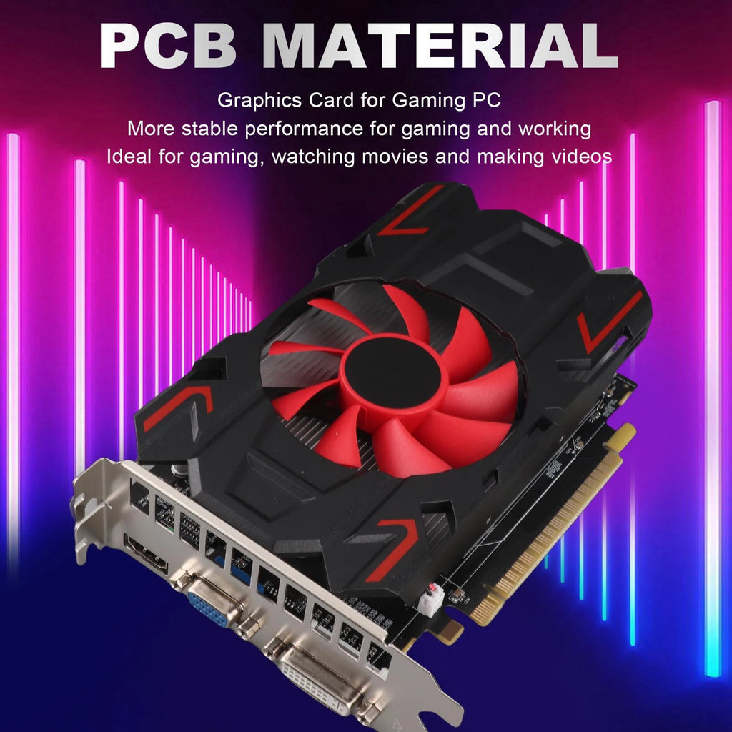 HD7670 4GB DDR5 128Bit Graphics Card with Cooling Fan 2560X1600 Support HD Multimedia Interface DVI VGA Game Graphics Card