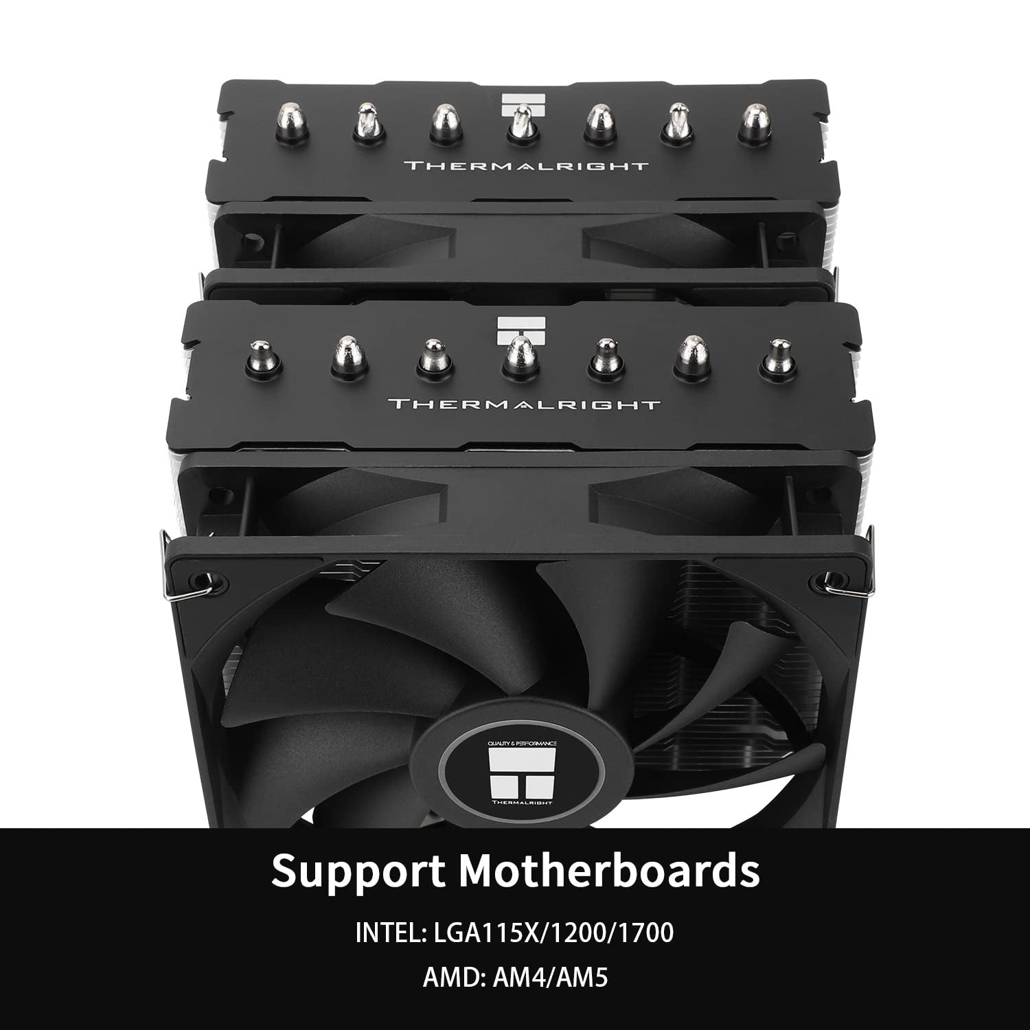 PS120SE CPU Air Cooler, 7 Heat Pipes CPU Cooler,Dual 120Mm TL-C12B V2 PWM Fan, AGHP 4.0 Technology, S-FDB Bearing, for AMD AM4 Am5/Intel 1700/1150/1151/1200/1851, PC Cooler