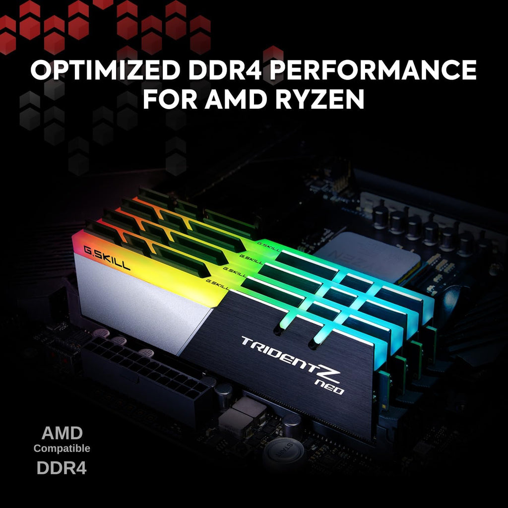 Trident Z Neo Series DDR4 RAM (XMP) 32GB (2X16Gb) 3600Mt/S CL16-19-19-39 1.35V Intel AMD Desktop Computer Memory U-DIMM (F4-3600C16D-32GTZNC)
