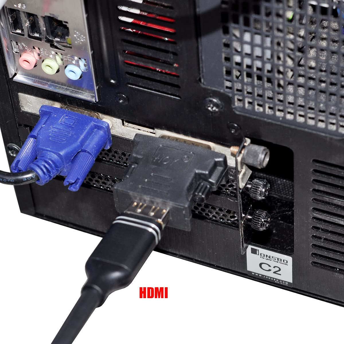 LFH Dms-59Pin Male to HDMI 1080P Female Extension Adapter for PC Graphics Card
