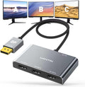 Displayport to HDMI Splitter for 3 Monitors, 4K@60Hz | MST Hub Extended Display Adapter, Triple HDMI Out for Multiple Monitor, Compatible with NVIDIA/ AMD Graphic Card, Laptop, PC
