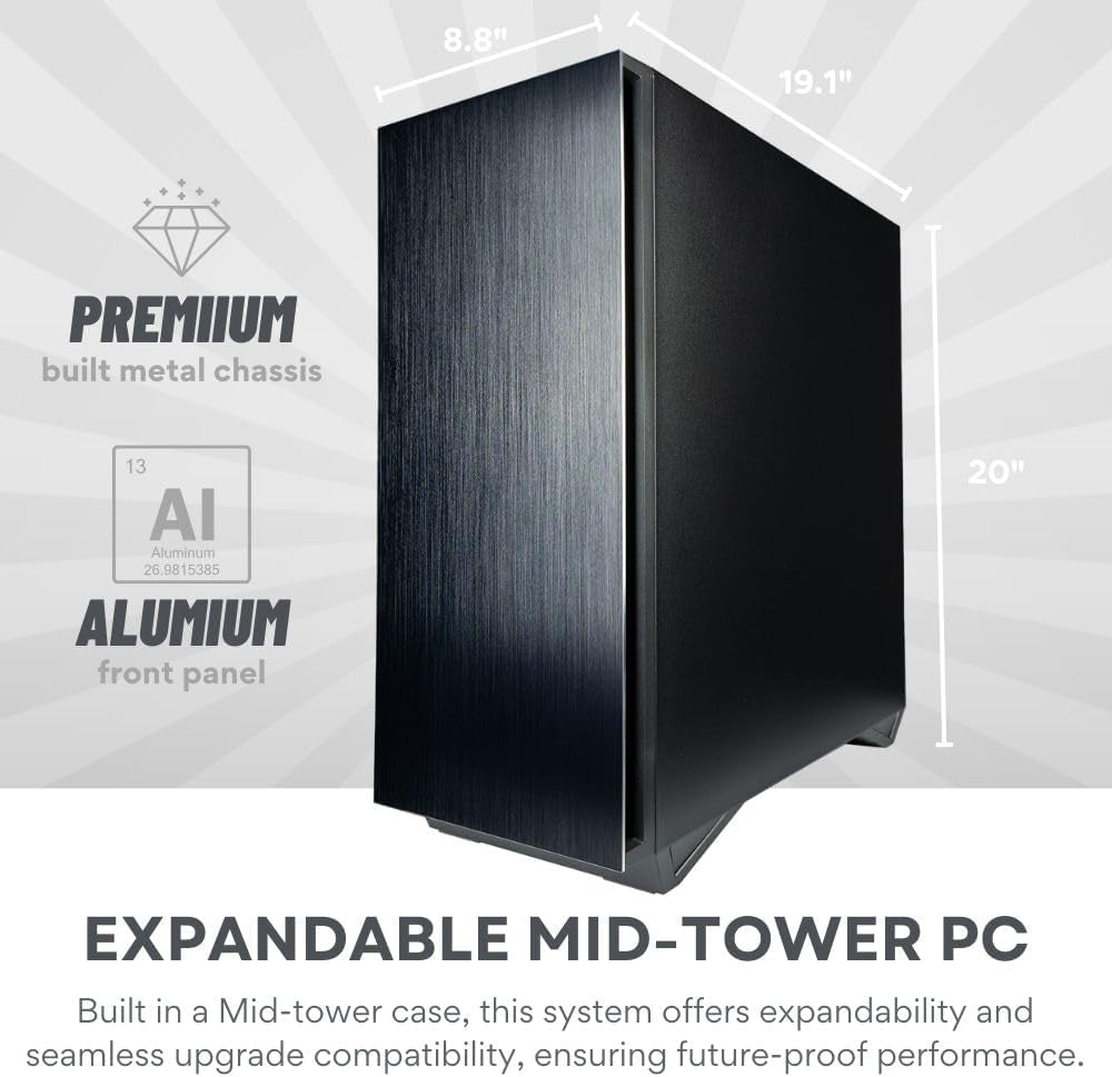 Empowered PC Sentinel Gaming Desktop - NVIDIA Geforce RTX 4070 Ti 12GB (> 3090), Intel 8-Core I7-11700F Processor, 32GB RAM, 512GB Nvme SSD + 2TB HDD, Wifi, Windows 11 Home - Tower Gamer Computer