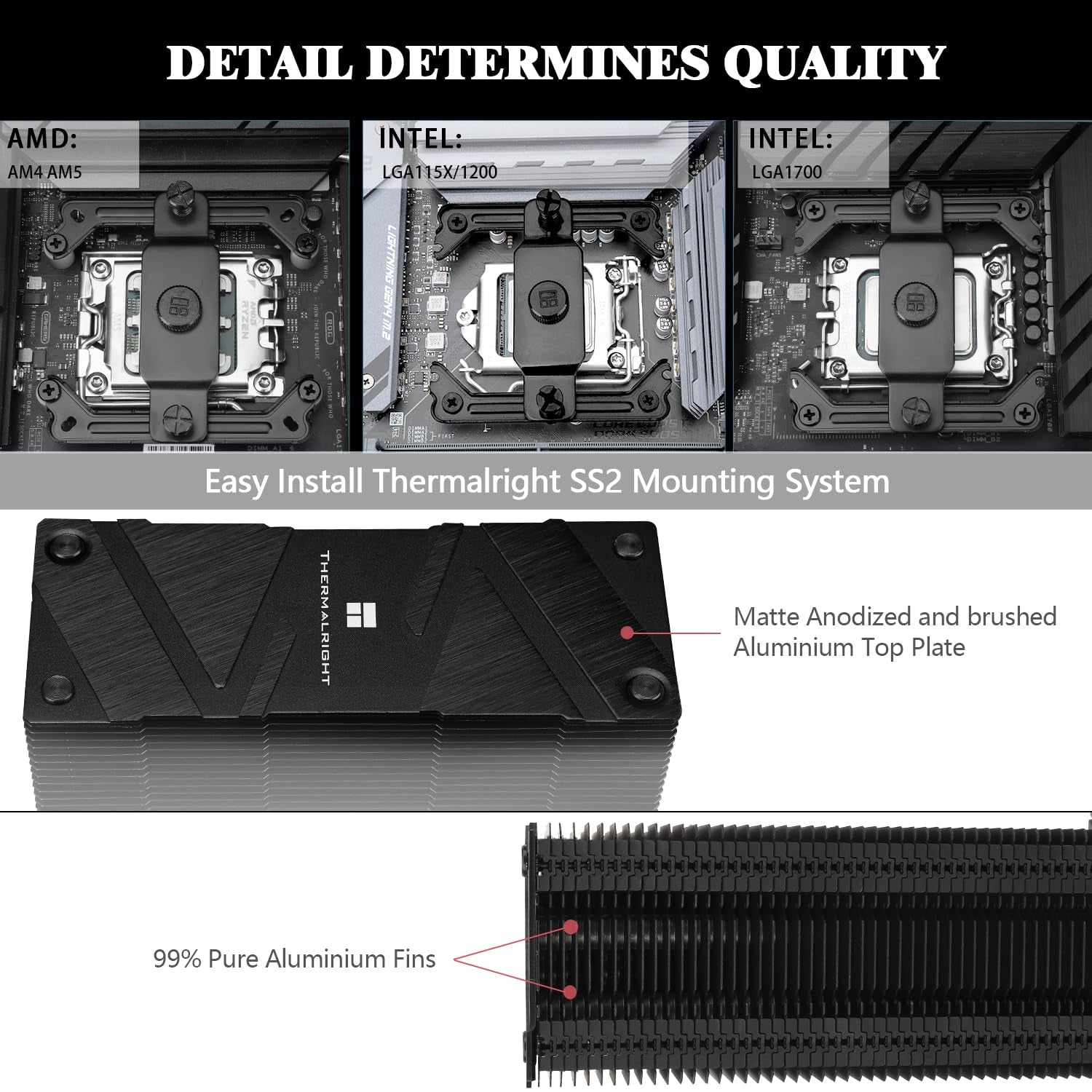Assassin Spirit 120 EVO Dark CPU Cooler,Tl-E12B V2 PWM Quiet Fan with 1850RPM, Speed,Cpu Air Cooler, Computer Black Heatsink Cooling, Support Am4/Am5,Intel 1700/1851/1150/1151/1155/1200
