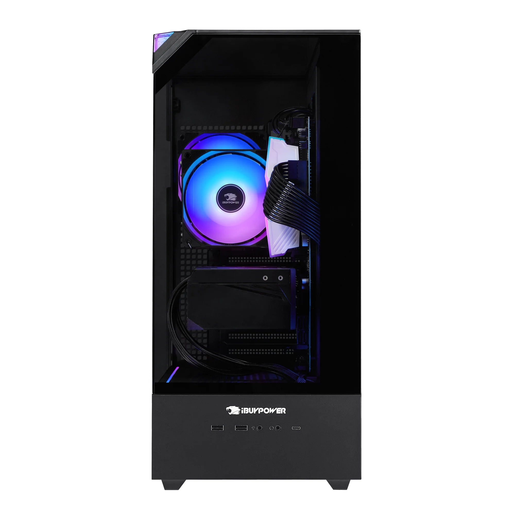 Ibuypower Element Black Gaming PC Desktop Computer Intel Core I9 14900F, NVIDIA Geforce RTX 5070 12GB, 32GB RAM, 1TB SSD, Windows 11, EBI9N5702