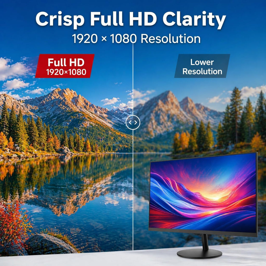24 Inch Gaming Monitor, FHD 1080P IPS 100Hz, 3Ms Response Time Computer Monitor, HDMI DP PC Monitor with Built-In Speakers, Low Blue Light, VESA Mount, Desktop Monitor for Laptop & Home Office